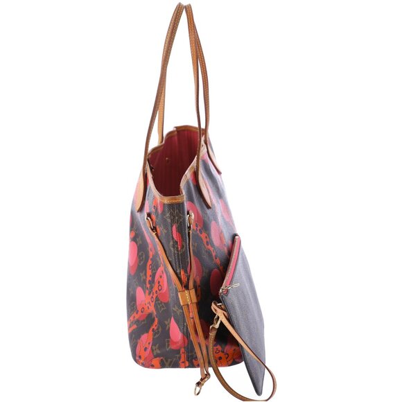 Louis Vuitton Monogram La Mage Neverfull MM Tote Bag M41603 LV Brown Red Pink - Picture 6 of 15